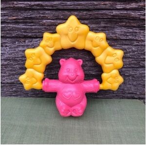 Care Bears nursery rattle Vintage baby toy 1984 Vtg 80s 1980s kid Love-a-Lot 💞
